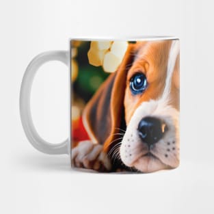 Cute Beagle Dog Puppy Christmas Mug